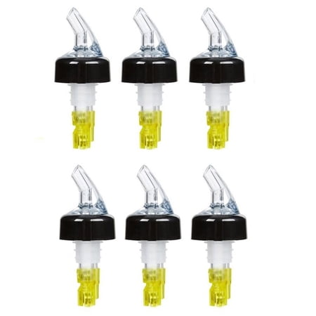 Precision Pour 1.25 Oz Measured Liquor Pourers - 10 Pack With Dust Flap, 3-Ball Bearing Spouts (Made In USA)