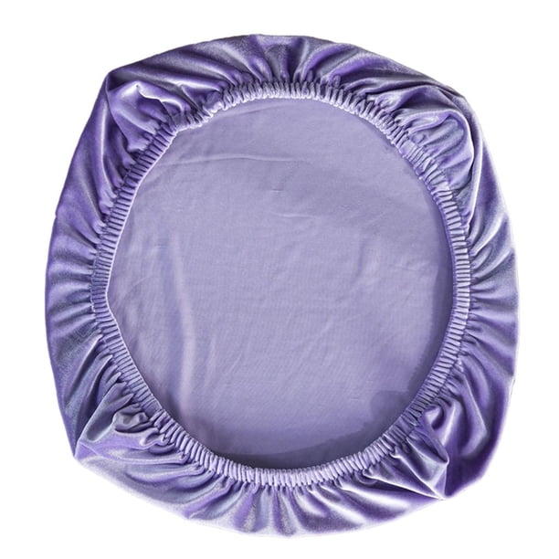 Funda de terciopelo suave, funda de asiento, funda para silla de comedor, taburete Púrpura