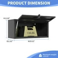 thumbnail image 3 of Garage Wall Cabinet with Flip-Up Door, Lockable Metal Storage Cabinet Wall Mounted, Hanging Tool Cabinet for Garage Basement Utility Room, Black, 3 of 12