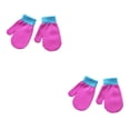 thumbnail image 3 of Qarigey 1 par de manoplas para niños, accesorio de ropa, manoplas tejidas de Color sólido para niñas y niños, para invierno, azul lago/rojo Azul lago/Rojo rosa 2Conjunto, 3 of 6