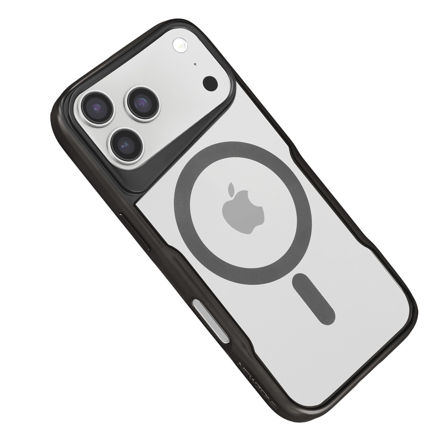Glossy & Transparent Magnetic Case for iPhone 17 Pro Max - Black