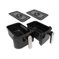 thumbnail image 3 of Kalorik 9.5L (10 Quart) Dual Basket Digital Air Fryer with Bonus Tongs & Silicone Pad FT 51924 BK, 3 of 9