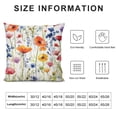 thumbnail image 5 of Nawypu  Wildflowers Throw Pillow Covers Watercolor Poppy Cornflower Chamomile Square Pillow Cases for Decorative Cushion Bed Couch Sofa White, 5 of 5