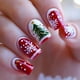 thumbnail image 2 of Puntas de uñas navideñas terminadas, uñas usables, uñas postizas navideñas, parches para uñas usables, pieza de uña, 2 of 4