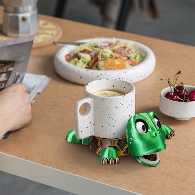 NAOJIE Turtle Coaster,3d Printed Funny Tea Coasters With Interactive Expression,Insulated Drink Mat For Coffee And Wine Glasses,Turtle Tea Coaster,Turtle Funny Tea Coaster,Fidget Toys