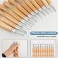 thumbnail image 4 of CJC Wood Carving Hand Chisel Tool, 12Pcs Professional Gouges Set, Upgrade Carbon Steel Carving Tools Wood Carving Knife Set, 4 of 7