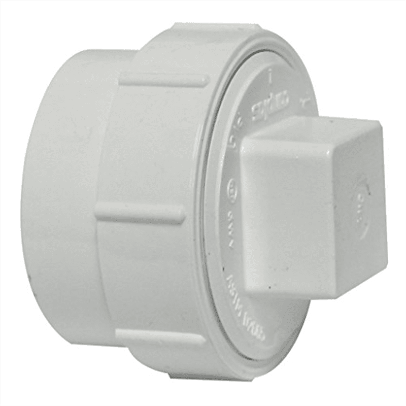 Canplas 193702AS PVC Female Cleanout Adapter with Plug, 2Inch, White