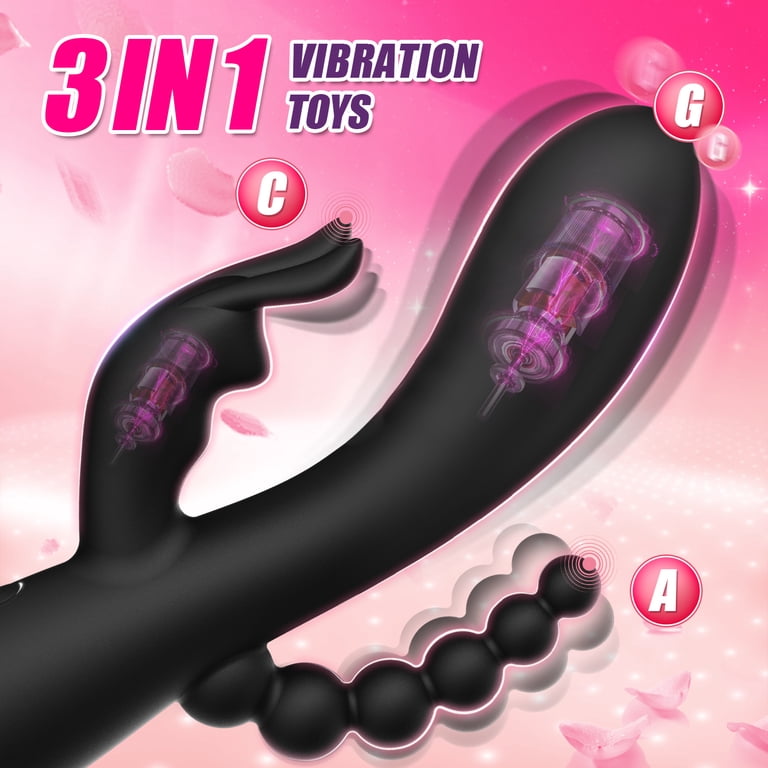 Blissmakers Rabbit Anal Vibrator with 10 Vibrating Sex Toy 3 in 1 G Spot  Vibrator, Anal Stimulator Massager for Adult Sex Toys Women & Couple Games  Silicone Waterproof Rechargeable