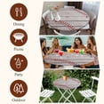 thumbnail image 7 of Baseball Round Tablecloth, Fitted Table Cover with Elastic for 36"-44" Round Tables, Vintage Wooden Shabby Art Table Cloth Outdoor Indoor Dinning Party Waterproof Tablecloths, 7 of 7