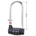thumbnail image 2 of LOVIVER 4 Digit Combination Lock Outdoor Lock Heavy Duty for Gym Door Fence Black Black, 2 of 8