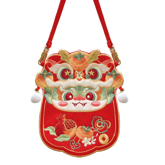 Bolso Hanfu bordado, bolsa para dinero, bolsa de viaje, bolso de festival para mujer, dragón chino Estilo B
