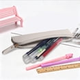 thumbnail image 7 of Under 1$ Pencil Case Slim Zippered Faux Leather Pen Pouch Compact for College Office Teens 7.7x1.4x0.6 in PU Pink by Xuniizn, 7 of 7