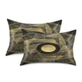 thumbnail image 2 of Satin Pillow Case King Silk Pillow Cover for Hair and Skin Envelope Closure Abstract Khaki Light Geometric 20"x40", 2 of 9