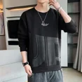 thumbnail image 2 of Sudaderas para hombre Camiseta Gráfica Ropa de hombre Top blanco Bordado Jersey Sin capucha Sudadera Sin marca Otoño Overfit Barato, 2 of 4