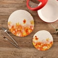 thumbnail image 2 of SKYSONIC Sparkling Fall Leaves Pot Holders Trivets, 2 Pcs Heat Resistant Trivets,Autumn Landscape Cotton Thread Weave Mats for Hot Pads Pans Pot Bowl Teapot for Kitchen Decor, 2 of 7