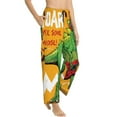 thumbnail image 2 of Balery Cool Dinosaur Playing Guitar print Women's Pajama Pants,Ultra Lightweight Pjs,Lounge Pant-XX-Large, 2 of 9