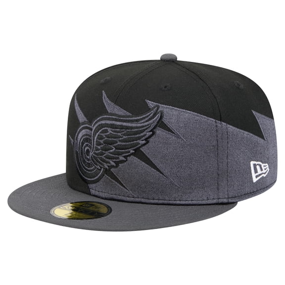 Men's New Era  Black Detroit Red Wings Spikes 59FIFTY Fitted Hat