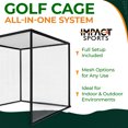 thumbnail image 2 of IMPACT SPORTS Golf Cage – 9’10” x 9’10” x 9’10” Golf Practice Enclosure with Frame, Protective Netting & Foam Padding – Easy Setup for Indoor/Outdoor Use (2cm Mesh), 2 of 8
