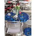 thumbnail image 6 of Outdoor Tablecloth with Umbrella Hole Zipper Blue Butterfly Round Tablecloth 60" Waterproof Outside Table Cloth Farmhouse Modern Nature Animals Art Patio Table Cover Tablecloths for Picnic Party, 6 of 8