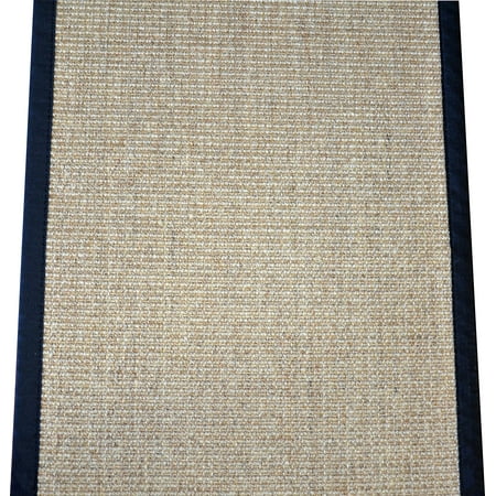 Hall Carpet Runner Dean Desert/Black Natural Sisal Hall/Entrance/Landing Slip Resistant Carpet Runner Rug 29