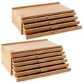 thumbnail image 2 of 7 Elements 10 Drawer Wooden Artist Storage Supply Box for Pastels, Pencils, Pens, Markers, Brushes and Tools, 2 of 7