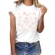 thumbnail image 1 of MHFRRA Camiseta de Manga Corta con Estampado de Cristal de Colores para Mujer, Informal, de Moda de Verano Blanco, 1 of 3