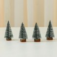 thumbnail image 4 of Under 10 Desktop Ornament Miniature Christmas Tree Mini Sisal Trees with Wood Base Artificial Snow Frost Trees with Glitter Powder Trees Artificial Sisal Snow Frost Trees, 4 of 4