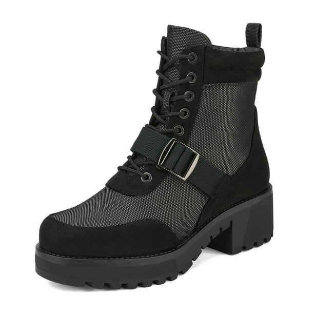 Dream Pairs - DREAM PAIRS Womens Winter Platform Ankle Boots Lace Up Chunky Heel Combat Boots