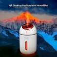 thumbnail image 3 of leyfeng Mini humidificador, luz de puesta de sol, uso doméstico, dormitorio, escritorio, recargable, humidificación silenciosa, lámpara de noche más fresca, 3 of 8