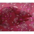 thumbnail image 4 of oneOone Viscose Chiffon Fabric Leaves|Floral & Paisley Block Printed Fabric 1 Yard 42 Inch Wide, 4 of 4