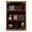 Medium, variant on 48 in. Oak Open Bookcase with Plain Base, Dark