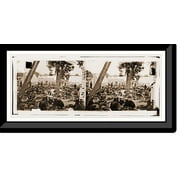 Historic Framed Print, Savage Station Virginia. Union field hospital after the battle of June 27, 17-7/8" x 21-7/8"