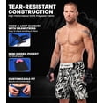 thumbnail image 2 of Exxact Sports Pro MMA Shorts, No-Gi BJJ Jiu Jitsu Shorts for Men, Boxing, UFC, Cross Training, Kickboxing & Grappling Shorts (White Tiger, Adult X-Large), 2 of 7