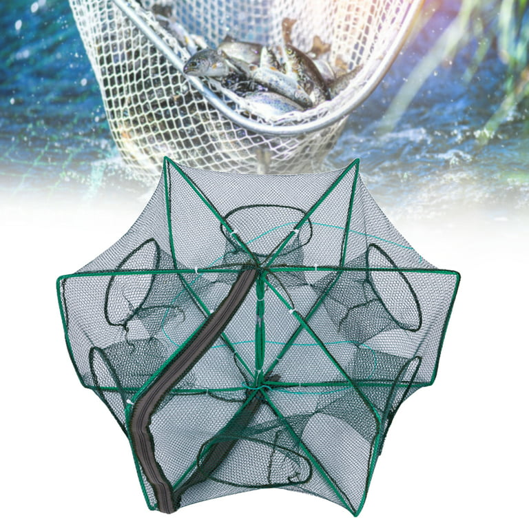 Foldable Fishing Net Trap Shrimp Cage, Easy Use for Fish Minnow