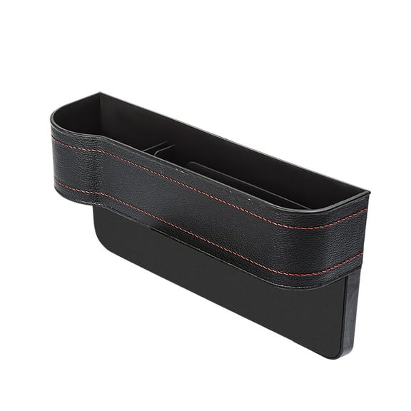 Leather Car Seat Organizer Multifunctional Front Seat Storage with Cup Holder for Phone Sunglasses Drink Universal Fit