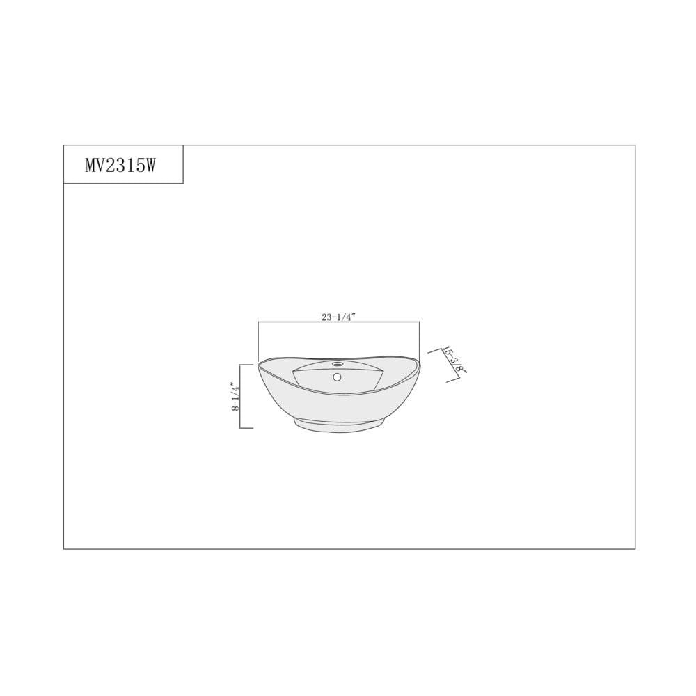 Modern Ceramic Oval Vessel Bathroom Sink