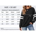 thumbnail image 5 of MOSHU Crewneck Sweatshirts for Women Striped Long Sleeve Shirts Fashion Fall Womens Sweatshirts Casual Fall Pullover Tops, 5 of 9