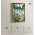 thumbnail image 2 of Green Moss Monet Garden Green Abstract Canvas Wall Art by Art Remedy, Gold Floater Frame, 36"x54", 2 of 7
