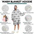 thumbnail image 5 of White Highland Cow Bathtub Flower Pattern Wearable Oversized Blanket,Wearable Blanket Hoodie for Adults,Cozy Hooded Blankets with Super Pockets,Super Warm Fuzzy Pullover for Women & Men, 5 of 6