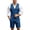 BU1, variant on Mens Suit Sets Casual Formal Vest And Shorts Two Piece Blazer Set Wedding Party Business Wear Black S