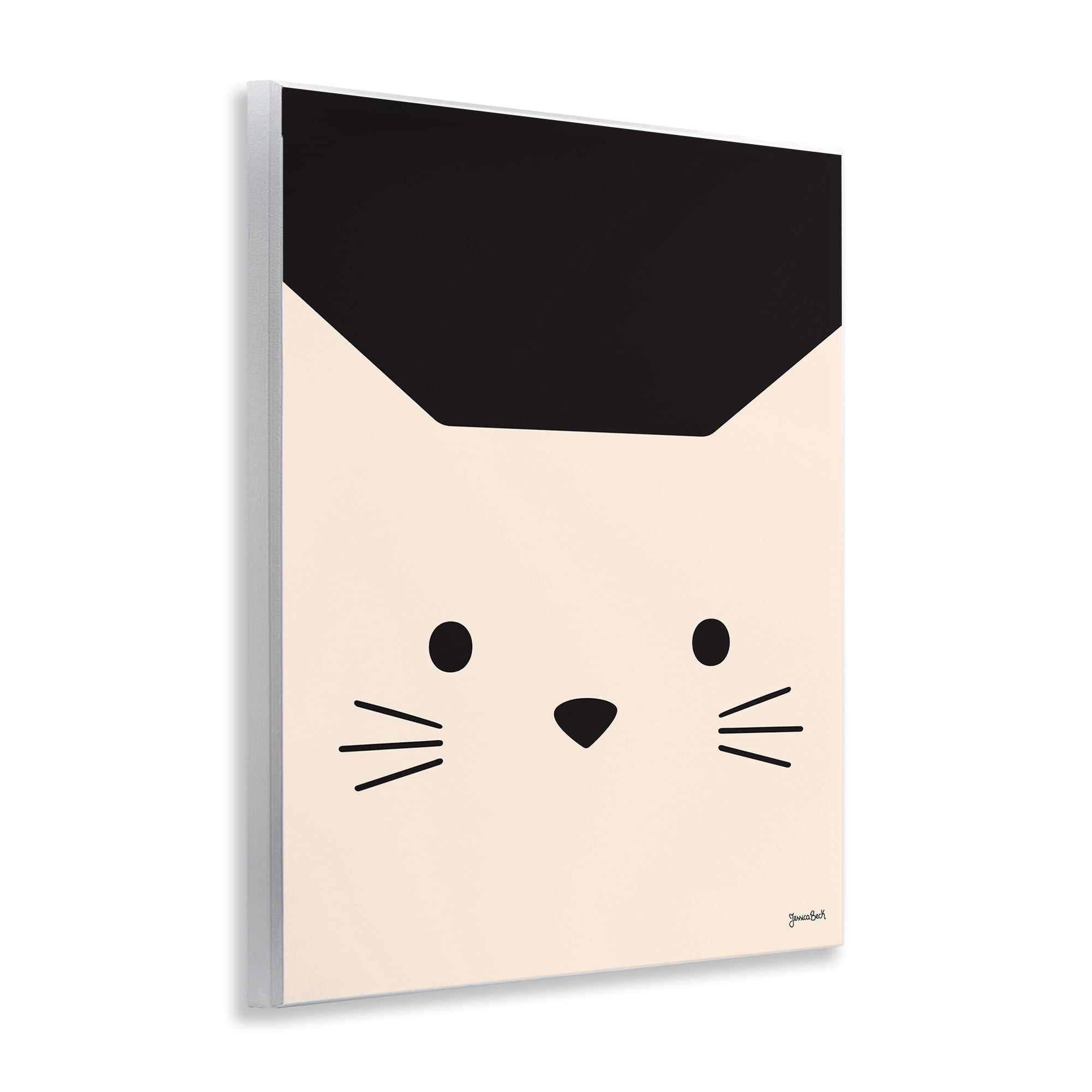 Stupell Industries White Cat Close Up Animals Painting Unframed Art Print Wall Art, 11 x 14