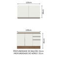 thumbnail image 3 of Cocina Integral 120cm Marrón/Blanco Glamy MADESA 03, 3 of 5
