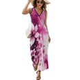 thumbnail image 1 of Ink Wash Flower Vestido Sin Mangas Vestidos Para Mujer, Vestido Suelto De Verano 2025, 1 of 5