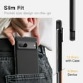 thumbnail image 3 of JETech Slim Fit Case for Google Pixel 7, Thin Phone Cover Matte Finish with Shock-Absorption and Carbon Fiber Design (Black), 3 of 7