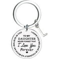 thumbnail image 1 of TIMIFIS Key Chain To My Daughter Message Keychain Stainless Steel Initial Last Name 26 Letter Family Inspirational Keychain Gift Valentine'S Day Gift, 1 of 1