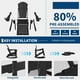 thumbnail image 5 of Yeshouse  Sillas Adirondack plegables, mecedora de exterior de HDPE resistente a la intemperie con otomana retráctil, asientos Adirondack para patio, terraza o espacios al aire libre, 5 of 8