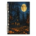 thumbnail image 2 of WOBOGO Halloween Decorated Cabin Notebook College Horizontal Grid Paper Ink Spill Resistant Water Resistant Cover 8.3x5.7x0.4in, 2 of 8
