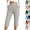 18# Light Gray, variant on Capris for Women with Pockets Women's Cotton Linen High Waisted Pants Dressy Casual Cropped Pant Casual Summer Clothes (Light Gray,M)