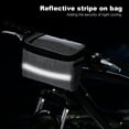 thumbnail image 3 of Bike Front Bag, Polyester Material with Reflective Stripe Gray Bicycle Front Pouch, for Cycling Cycling Lovers, 3 of 8