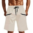 thumbnail image 2 of ZyeKqe Athletic Shorts for Men Drawstring High Waisted Sweat Shorts Knee Length Running Shorts with Pockets, 2 of 7